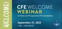 September 2023 CFE Welcome Webinar