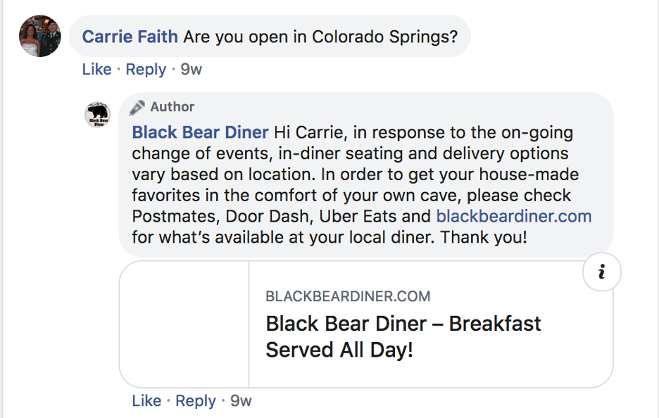 black bear diner