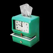 Time clock tissue box