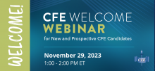CFE Welcome Webinar November 2023
